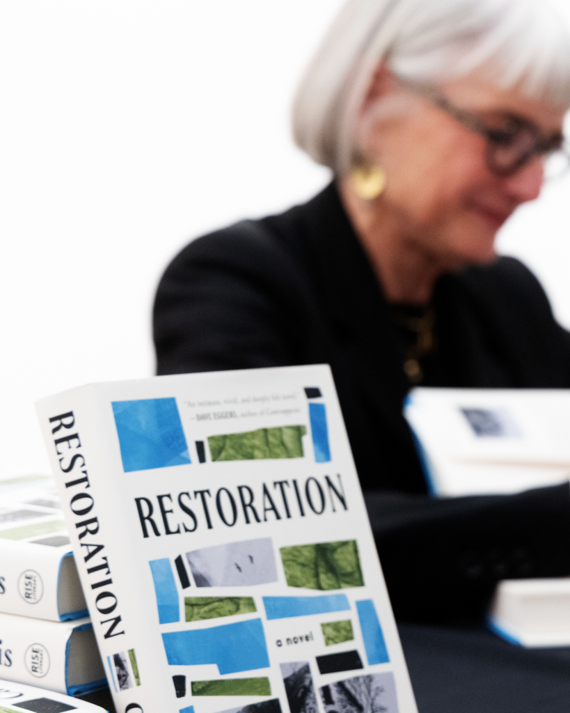 Carol Davis at a Restoration book signing